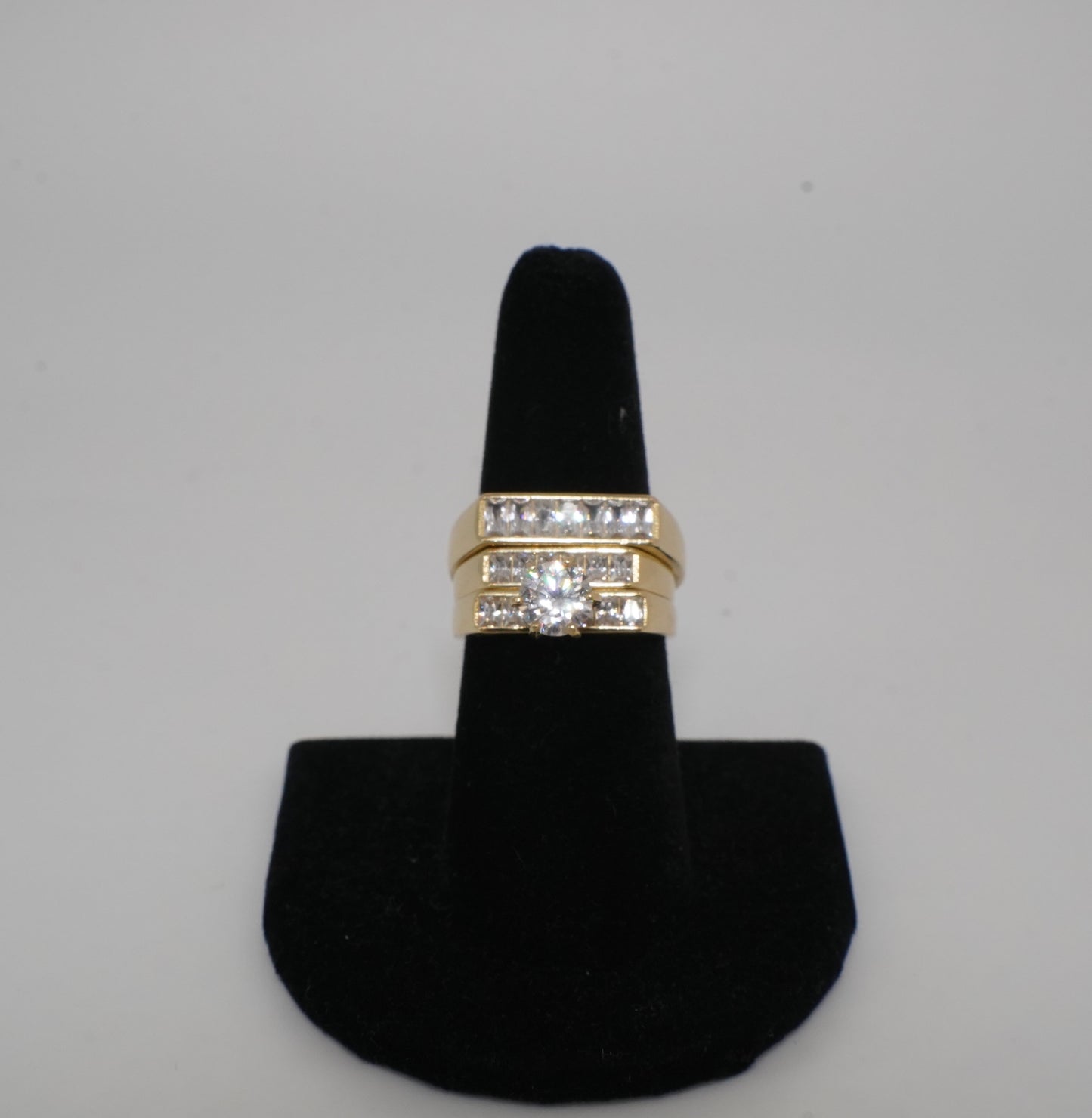 THREE PIECE MARRIAGE RING 14K YELLOW GOLD