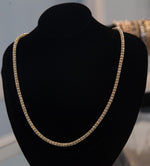 14K YELLOW GOLD MOON ICE NECKLACE